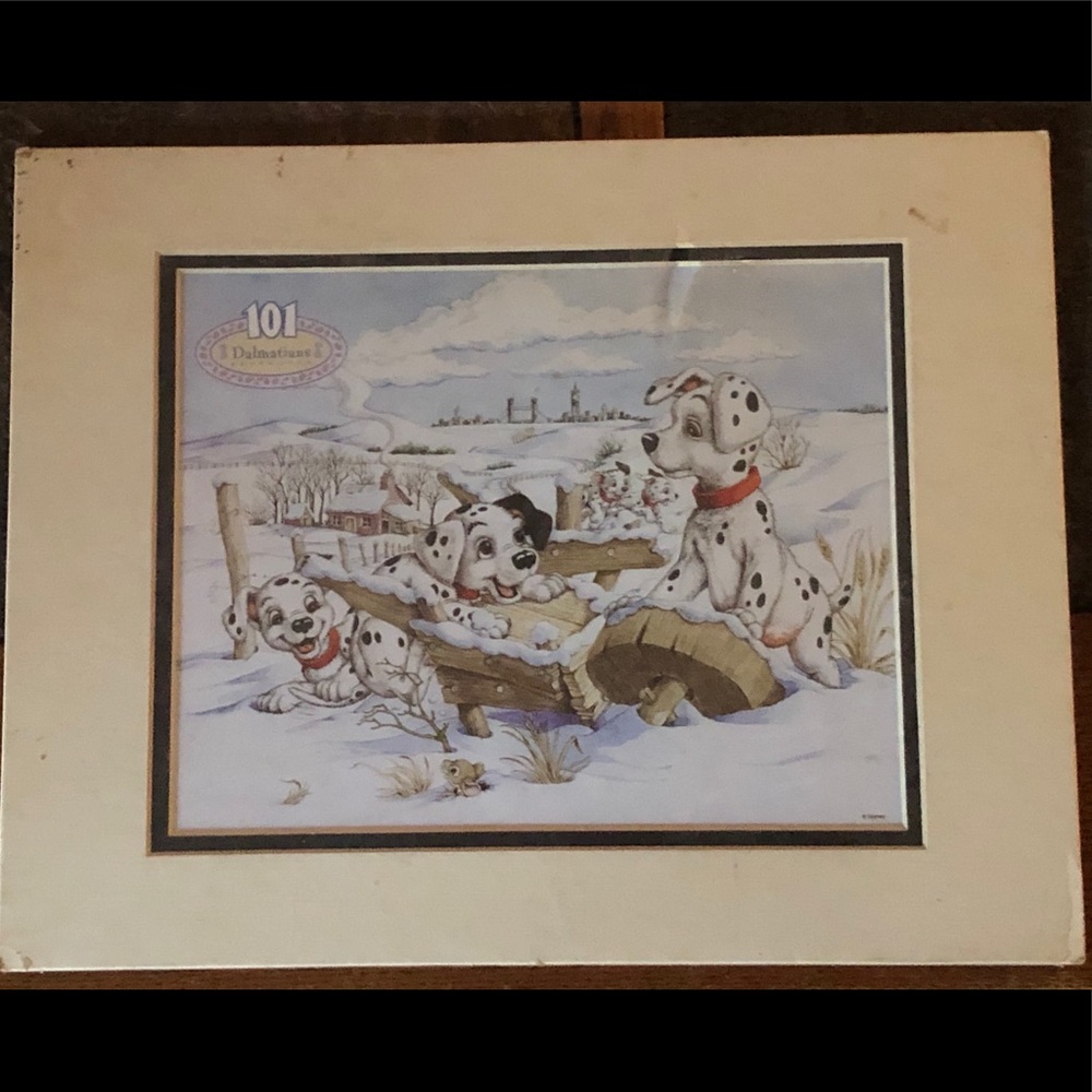 Disney 101 Dalmatians matted art